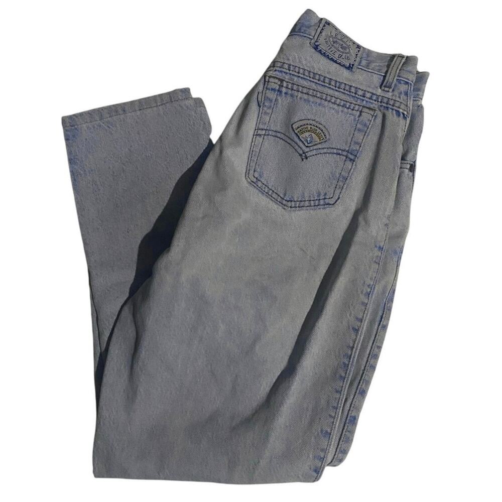 Vintage Levis Native Blue Jeans 28 High Waisted Mom Tapered Cropped Ankle 90s